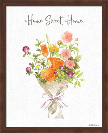 Framed Farmhouse Floral IV Print