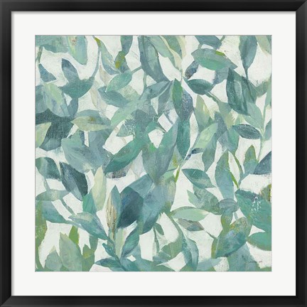 Framed Summer Garden Greenery I Light Print