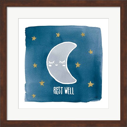 Framed Night Sky Rest Well Print