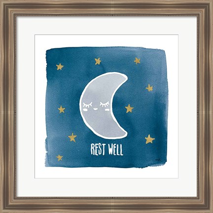 Framed Night Sky Rest Well Print