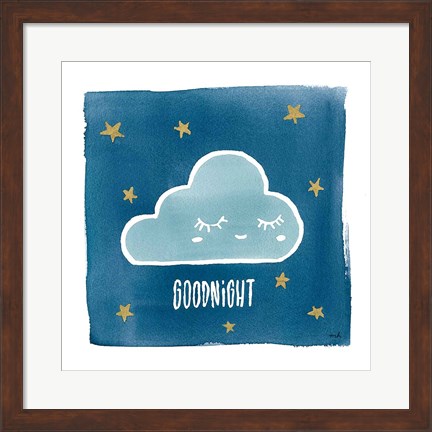 Framed Night Sky Goodnight Print