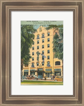 Framed Florida Postcard V Print