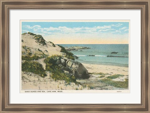 Framed Beach Postcard V Print