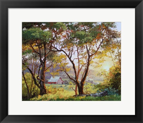 Framed Burnished Landscape Print