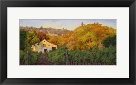 Framed Ochre Hillside Print