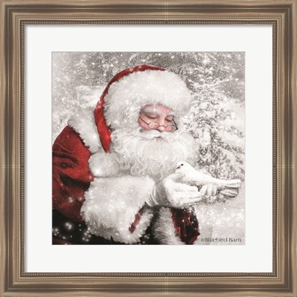 Framed Santa&#39;s Little Friend Print