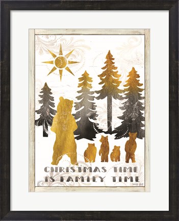 Framed Christmas Time is Family Time Print