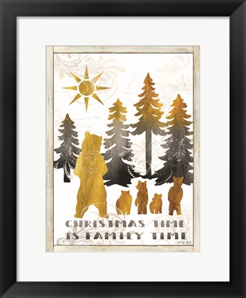 Framed Christmas Time is Family Time Print