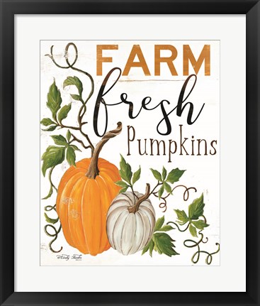 Framed Farm Fresh Pumpkins Print