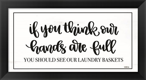 Framed Laundry Baskets Print