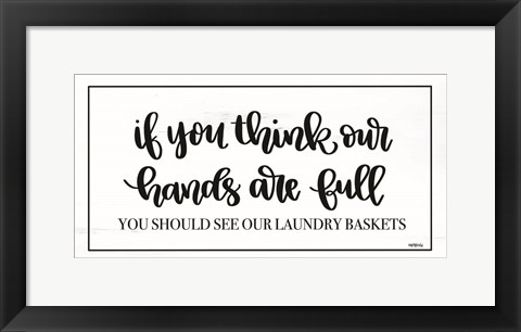 Framed Laundry Baskets Print