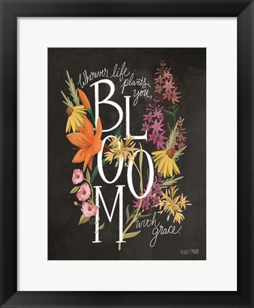 Framed Bloom with Grace Print