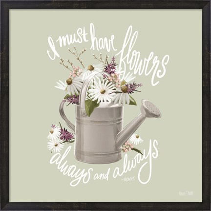 Framed Farmhouse Watering Can Print