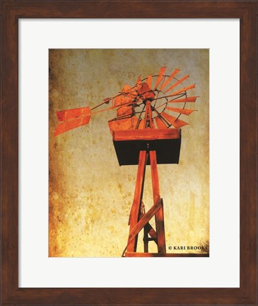 Framed Chip&#39;s Windmill I Print