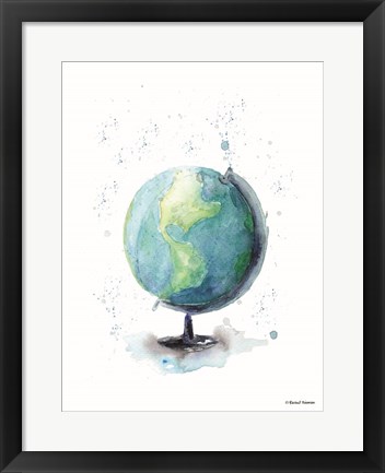 Framed Globe Print