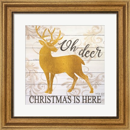 Framed Oh Deer Christmas is Here Print