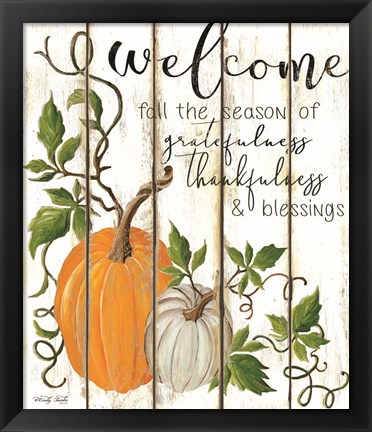 Framed Welcome Fall Print