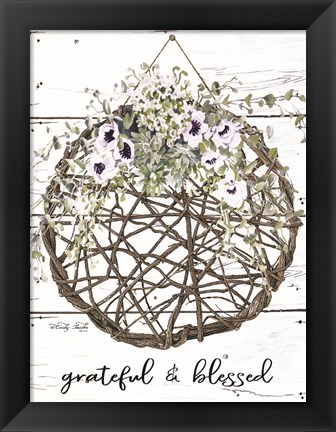 Framed Grateful &amp; Blessed Print