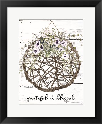 Framed Grateful &amp; Blessed Print