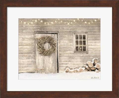 Framed Old Farm Christmas Print