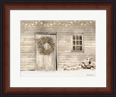 Framed Old Farm Christmas Print