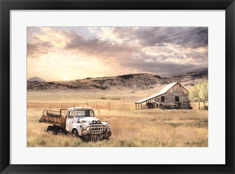 Framed Route 160 - Light Print