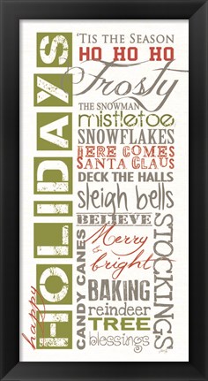 Framed Happy Holidays Print