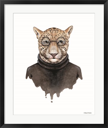 Framed Jaguar as Steve Jobs Print