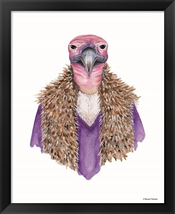 Framed Vulture in a Vest Print