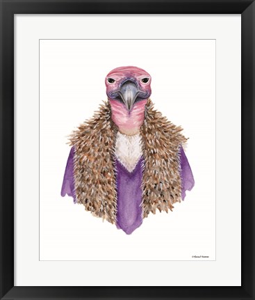 Framed Vulture in a Vest Print