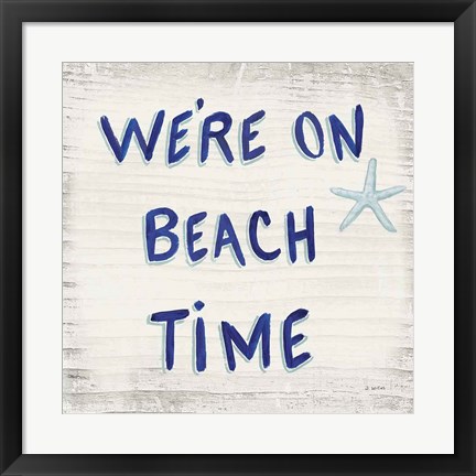 Framed Beach Time VI Sq Print