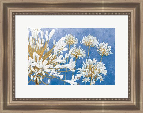 Framed Golden Spring Blue Print