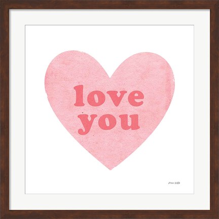 Framed Love Heart Print