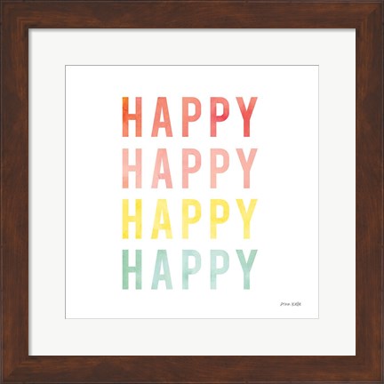 Framed Happy Happy Print