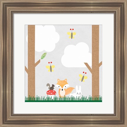 Framed Woodland Animals II Print