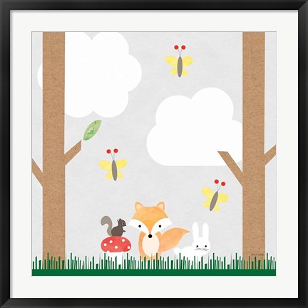 Framed Woodland Animals II Print