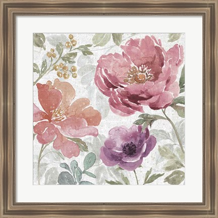 Framed Springtime Bloom III Dark Print