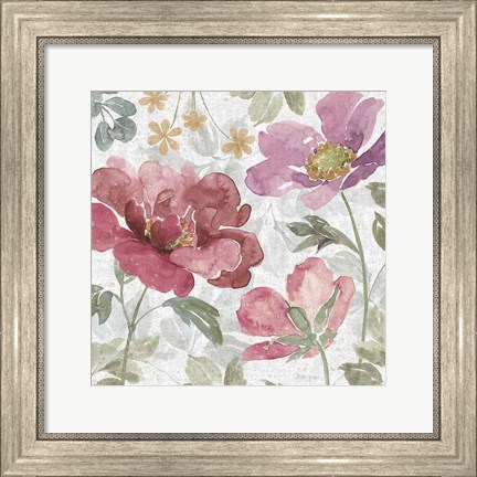 Framed Springtime Bloom II Dark Print