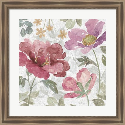 Framed Springtime Bloom II Dark Print