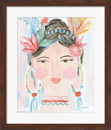 Framed Boho Lady II Print