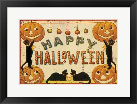 Framed Halloween Nostalgia Happy Halloween Print