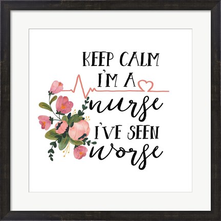 Framed Harriet Floral Nurse Inspiration II Print