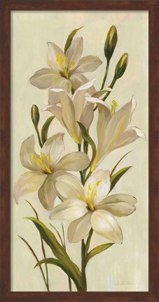 Framed Elegant White Florals I Print