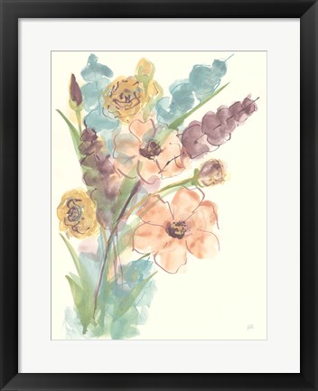 Framed Earthy Bouquet II Print