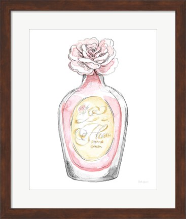 Framed Glamour Pup Perfume I Print