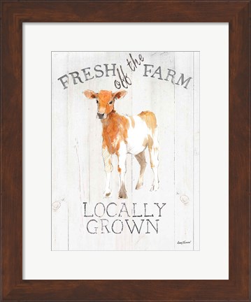 Framed Fresh off the Farm wood Print