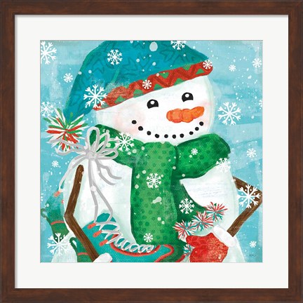 Framed Snowy Fun IV Print