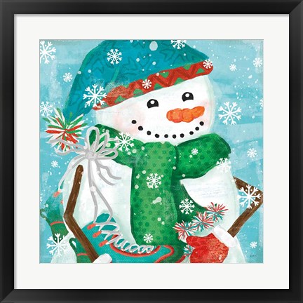 Framed Snowy Fun IV Print