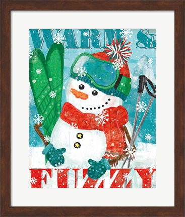 Framed Snowy Fun III Print