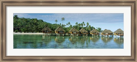 Framed Lagoon Resort, Island, Water, Beach, Bora Bora, French Polynesia, Print